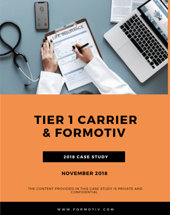 insurance carrier case study application conversions cx increase