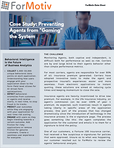 insurance case study preventing risk from agents gaming the system